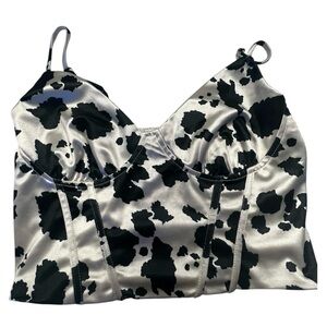Stylish Black and White Crop Top